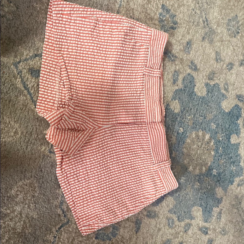 J. Crew Women's Red Striped Bermudas